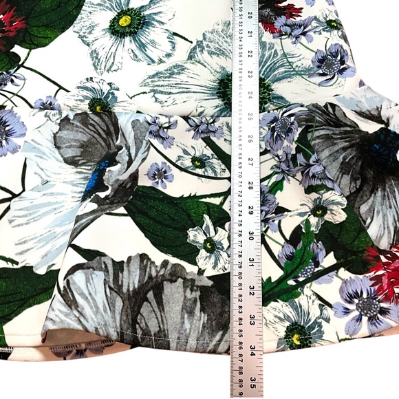 ERDEM Darlina Yuki Garden Neoprene Jersey Dress Exposed Back Zip Ruffle Hem 8 - Picture 8 of 12